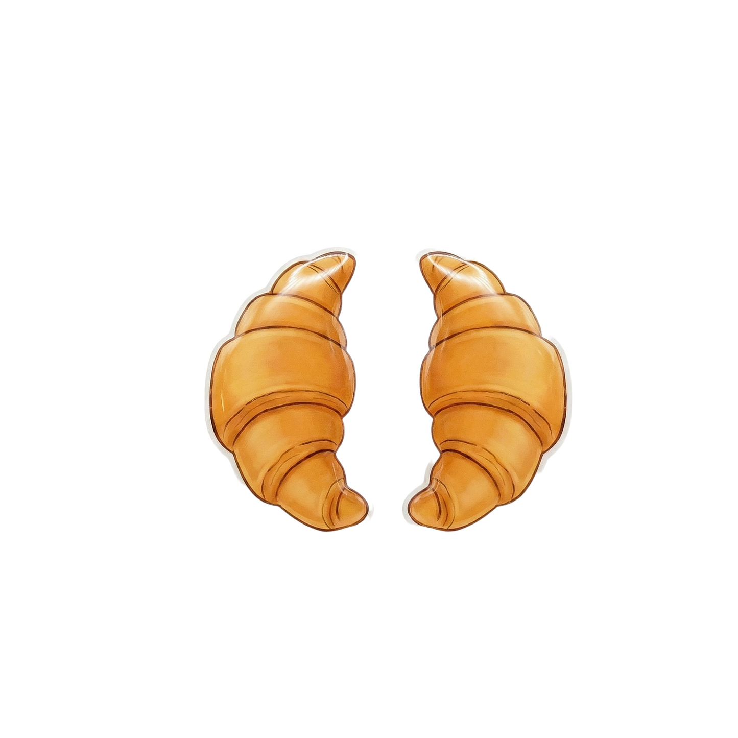 croissant stud earrings with hypoallergenic titanium posts - nickel-free for sensitive ears, cute gift