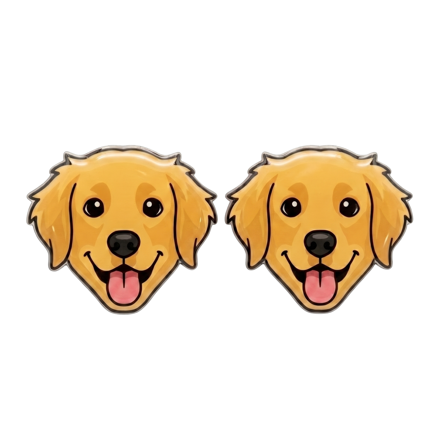 pair of golden retriever dog earrings