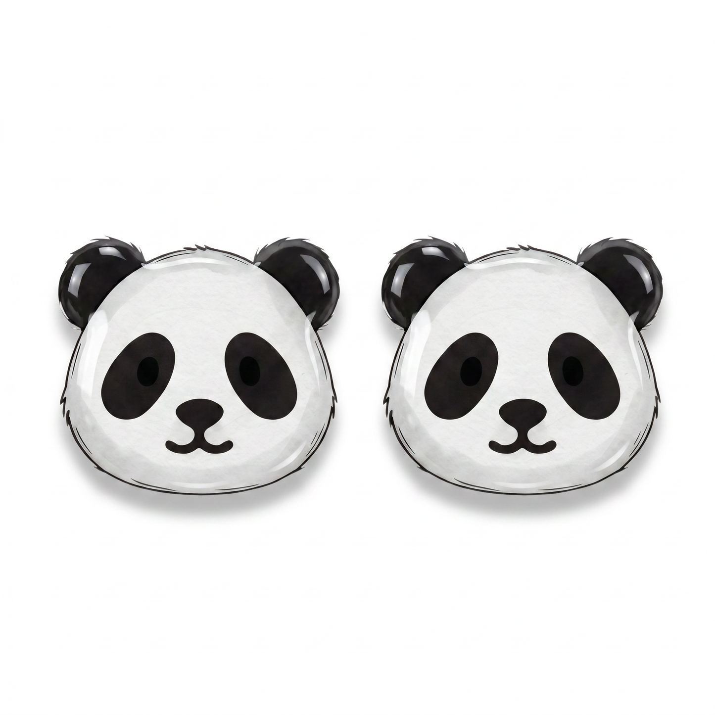 handmade cute pada face titanium stud earrings