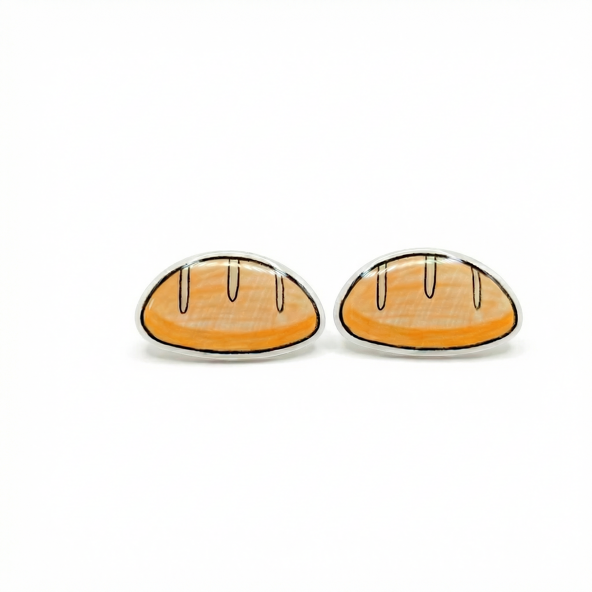 baguette stud earrings with hypoallergenic titanium posts - nickel-free for sensitive ears, cute gift