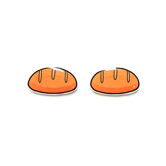 baguette stud earrings with hypoallergenic titanium posts - nickel-free for sensitive ears, cute gift