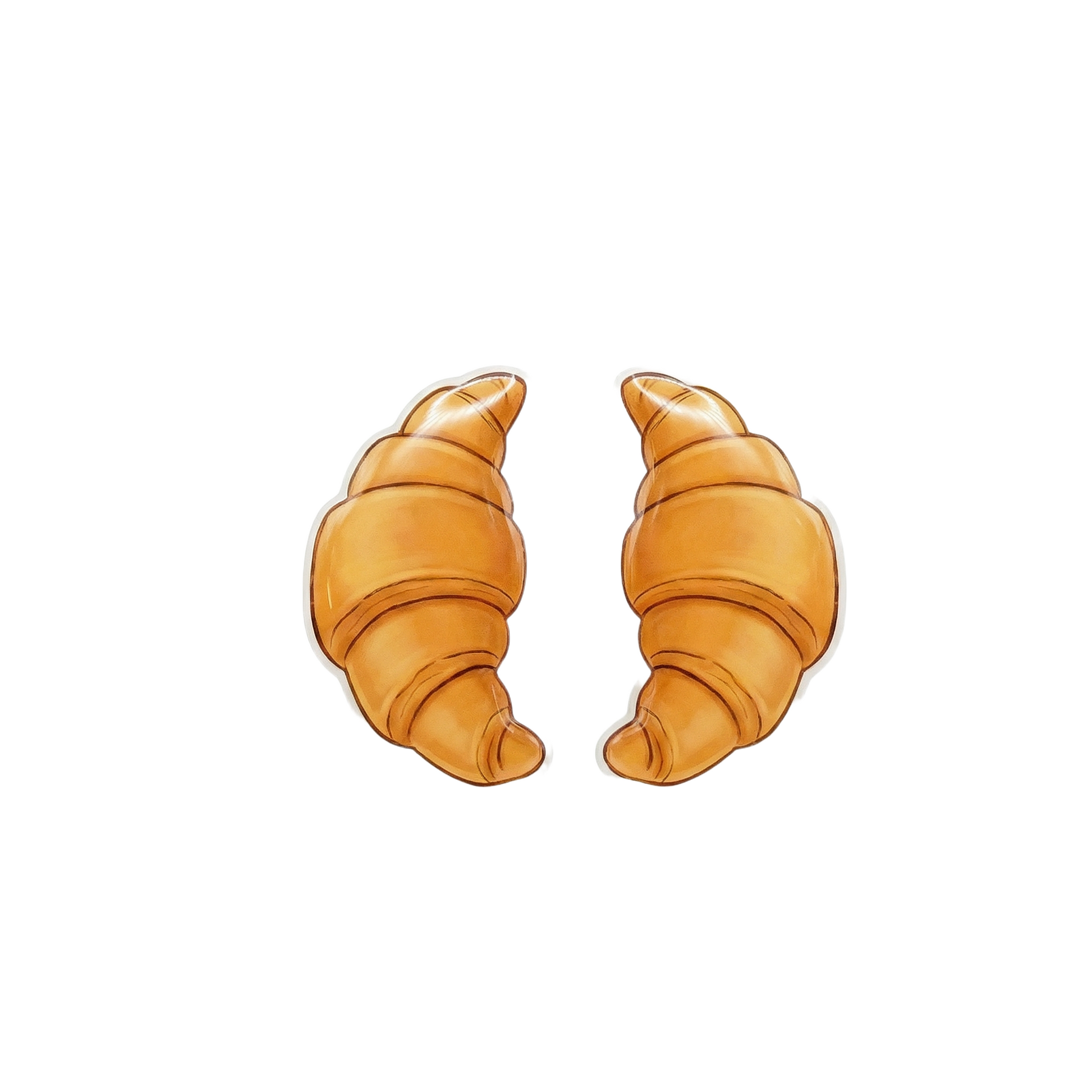 croissant stud earrings with hypoallergenic titanium posts - nickel-free for sensitive ears, cute gift