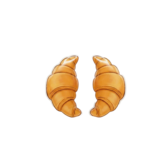 croissant stud earrings with hypoallergenic titanium posts - nickel-free for sensitive ears, cute gift