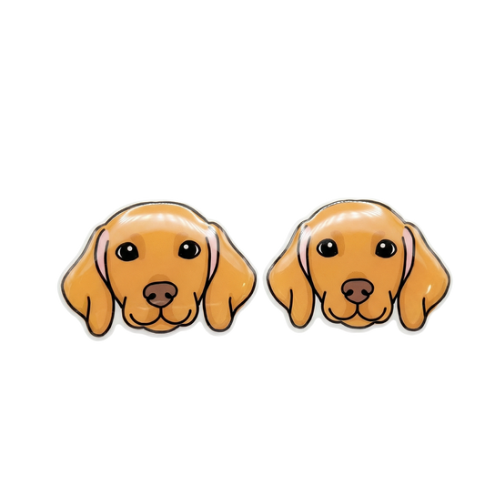 golden retriever titanium stud earrings with hypoallergenic titanium posts - nickel-free for sensitive ears, cute gift