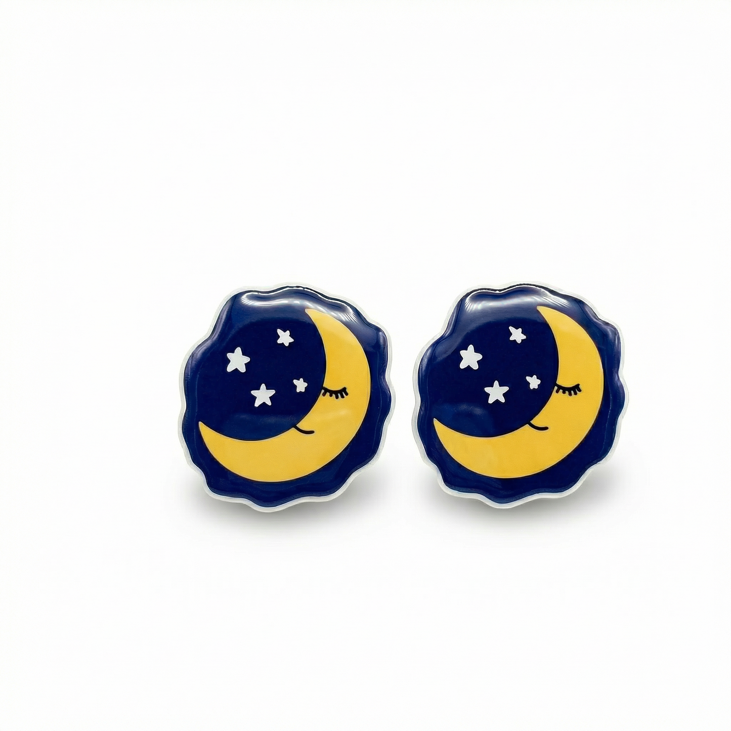 Moon night titanum stud earrings