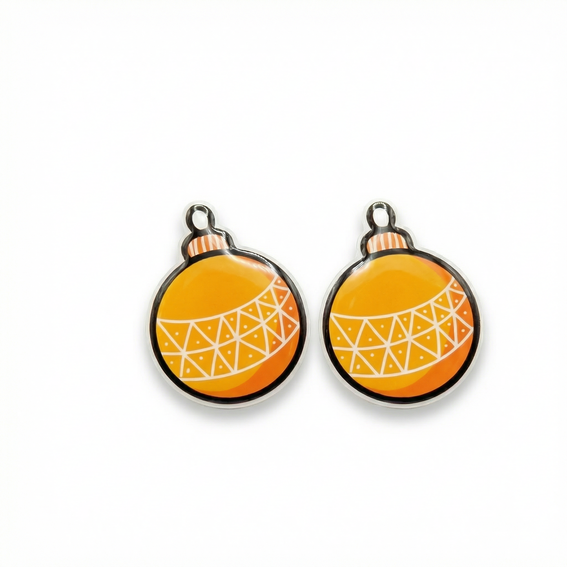 ornament stud earrings with hypoallergenic titanium posts - nickel-free for sensitive ears, cute gift