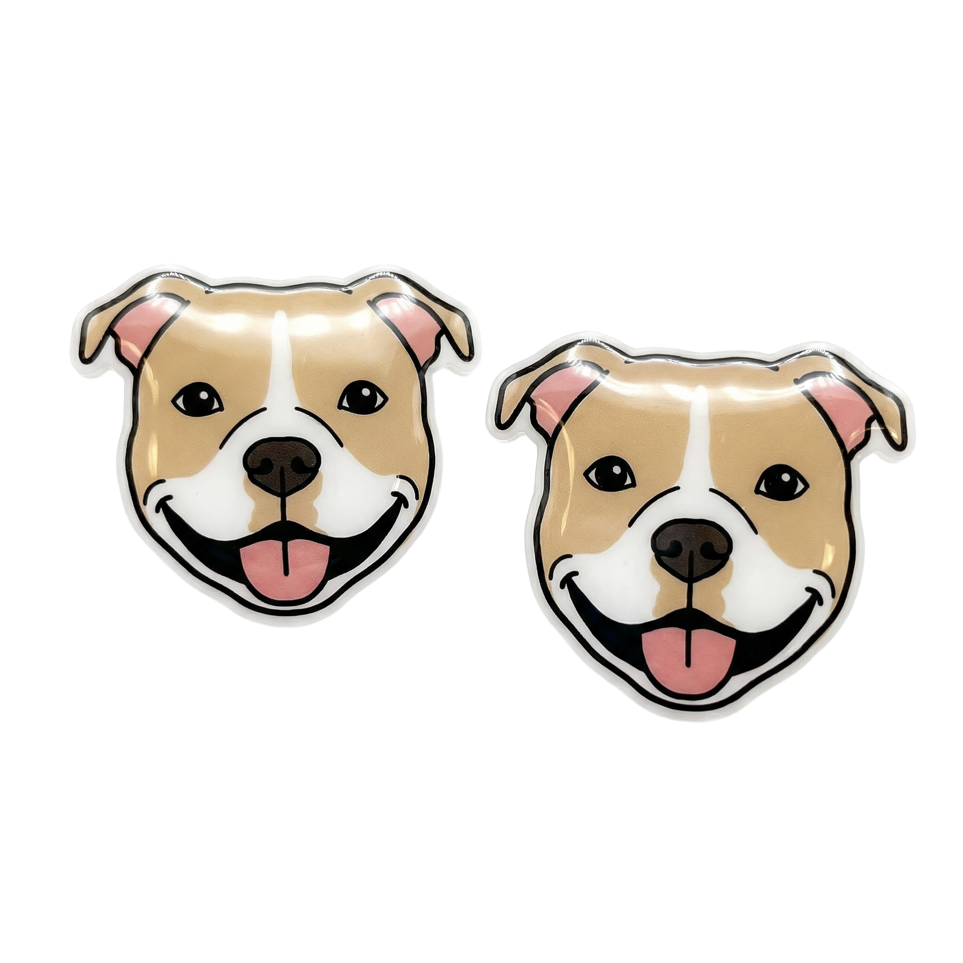 pit bull stud earrings with hypoallergenic titanium posts - nickel-free for sensitive ears, cute gift