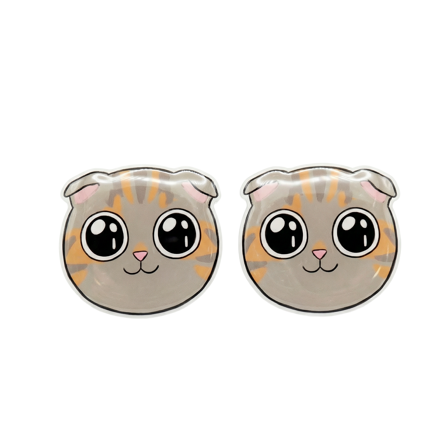 scottish fold cat titanium stud earringss with hypoallergenic titanium posts - nickel-free for sensitive ears, cute gift