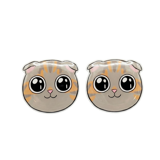 scottish fold cat titanium stud earringss with hypoallergenic titanium posts - nickel-free for sensitive ears, cute gift