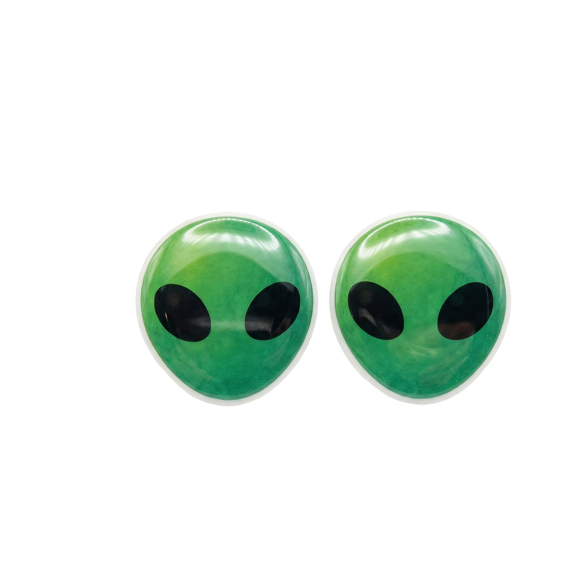 alien stud earrings with hypoallergenic titanium posts - nickel-free for sensitive ears, cute gift