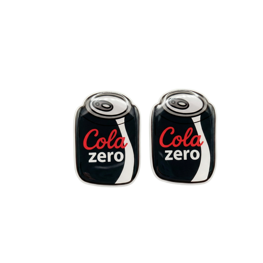 cola zero can stud earrings with hypoallergenic titanium posts - nickel-free for sensitive ears, cute gift
