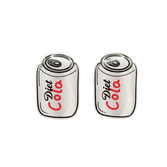 diet cola can stud earrings with hypoallergenic titanium posts - nickel-free for sensitive ears, cute gift