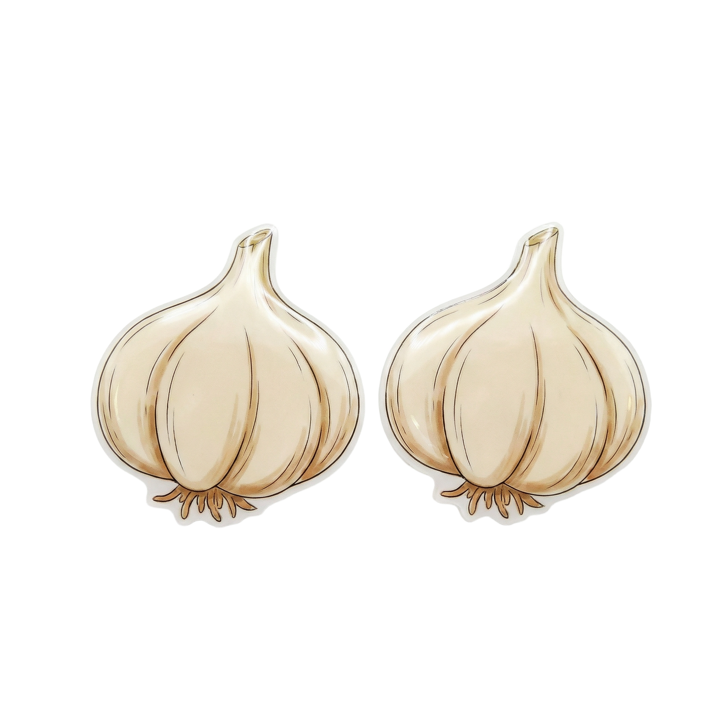 garlic stud earrings with hypoallergenic titanium posts - nickel-free for sensitive ears, cute gift