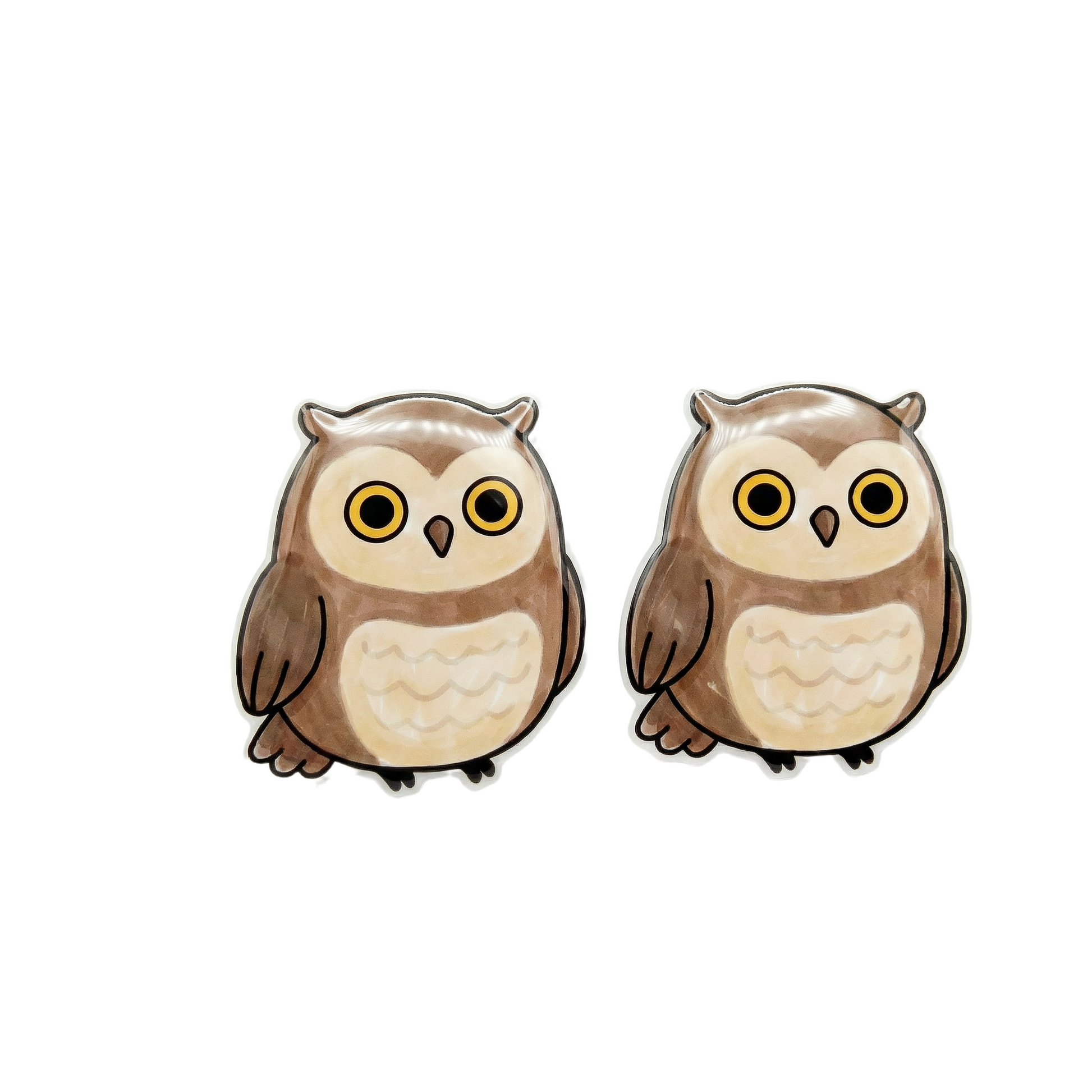 owl stud earrings with hypoallergenic titanium posts - nickel-free for sensitive ears, cute gift
