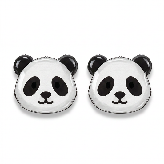 handmade cute pada face titanium stud earrings