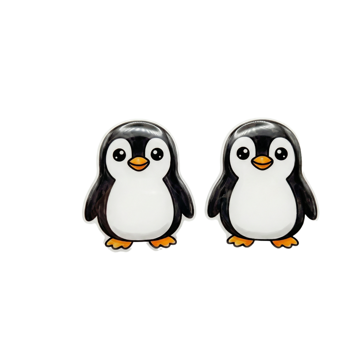 penguin stud earrings with hypoallergenic titanium posts - nickel-free for sensitive ears, cute gift