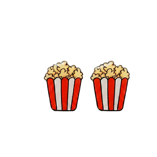 Handmade popcorn titanium stud earrings for sensitive ears