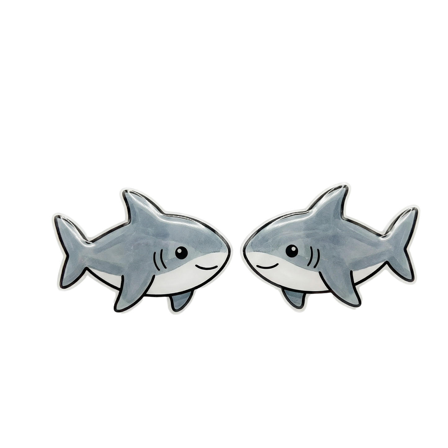 shark-titanium-stud-earrings stud earringss with hypoallergenic titanium posts - nickel-free for sensitive ears, cute gift