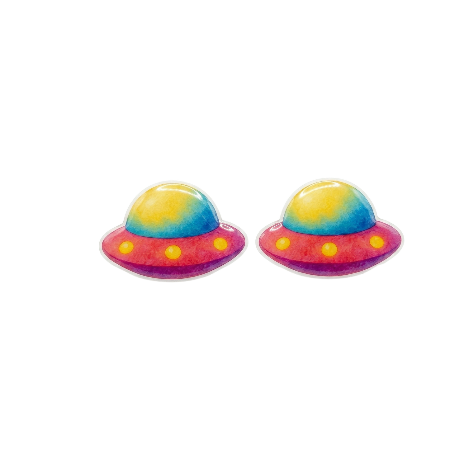 ufo-titanium-stud-earrings stud earringss with hypoallergenic titanium posts - nickel-free for sensitive ears, cute gift